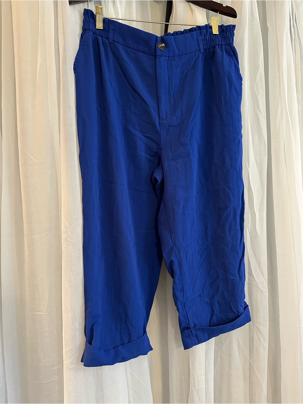 Halara women’s Blue Casual Elastic waist with button and zip XL